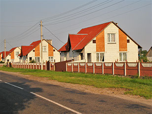 агрогородок домики в сельской местности Пинск